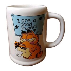 Garfield Cat Ceramic Stein Mug "I Are A Good Student 1978 JimDavis Enesco #119B5